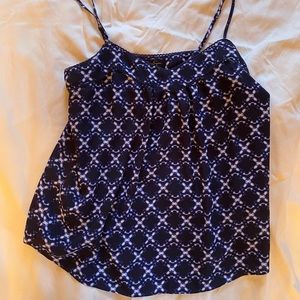 Blue patterned tank top